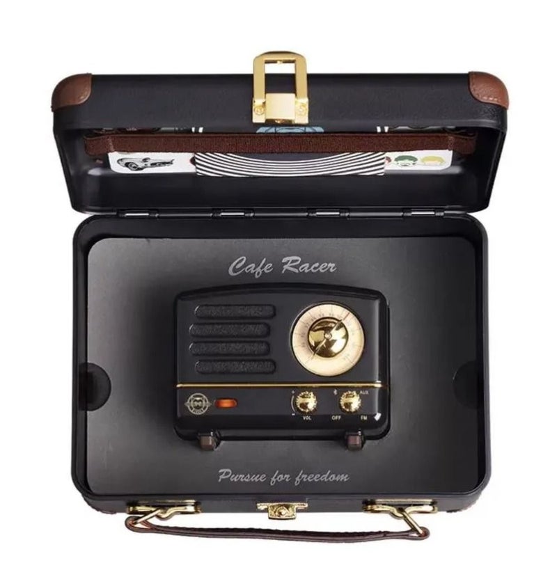 Muzen The Little Prince OTR Bluetooth Wireless Speaker, FM Radio, Metal Music Player, Black - Image 1
