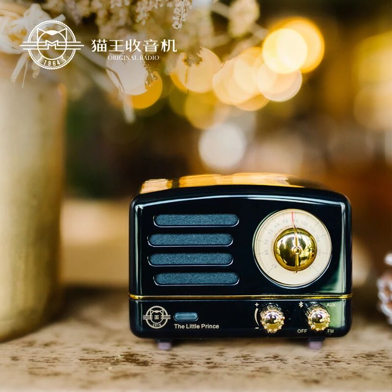 Muzen The Little Prince OTR Bluetooth Wireless Speaker, FM Radio, Metal Music Player, Black - Image 3