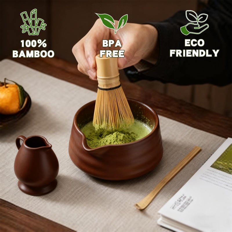 Clay&Fire Matcha Whisk, Handcrafted Bamboo Whisk for Matcha Powder, Traditional Japanese Chasen for Matcha Stirrer, 100% Natural Matcha Wisk - Image 3