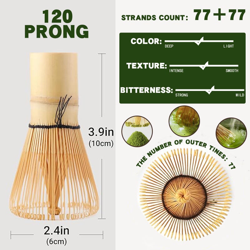 Clay&Fire Matcha Whisk, Handcrafted Bamboo Whisk for Matcha Powder, Traditional Japanese Chasen for Matcha Stirrer, 100% Natural Matcha Wisk - Image 2