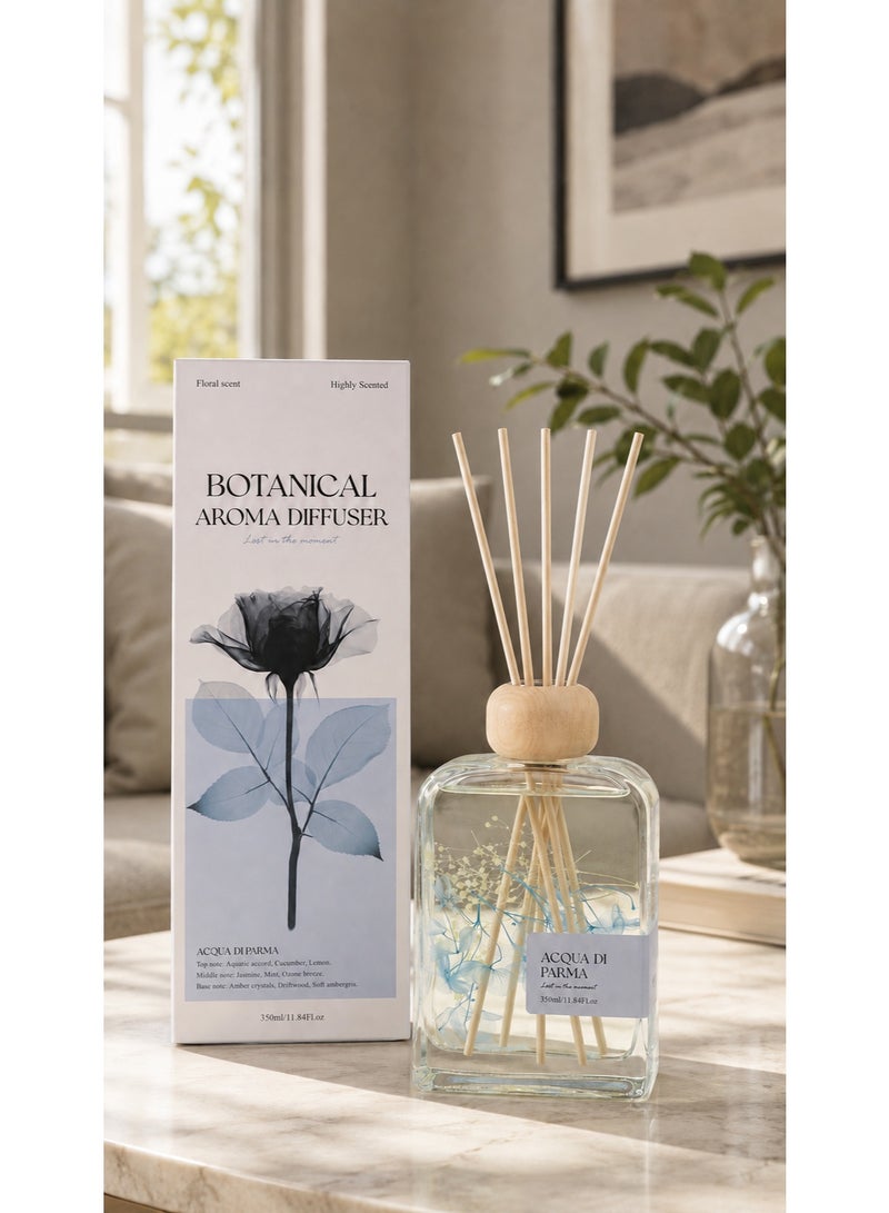 Spectra Home Botanical Reed Diffuser Aqua Di Parma, 350 ML | 1 Pack | Reed Diffuser Set, Oil Diffuser & Reed Diffuser Sticks, Home Decor & Office Decor, Fragrance and Gifts - Image 1