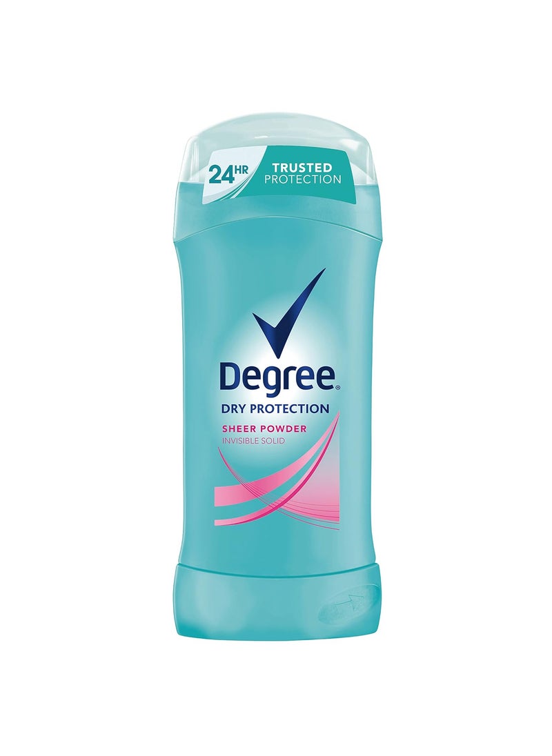 Degree DEGREE Sheer Powder Antiperspirant Deodorant Stick, Blue, 2.6 Oz 