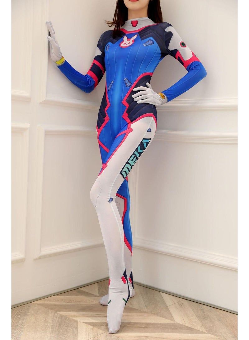 NIBEMINENT Halloween tight-fitting jumpsuit: Daji watches over Qiana, Rei Ayanami, Evangelion - Image 1