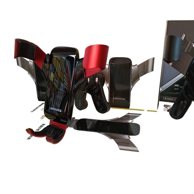 Desk Phone Stand in Red for Kitchen Counter Use and Universal Fit - Image 1