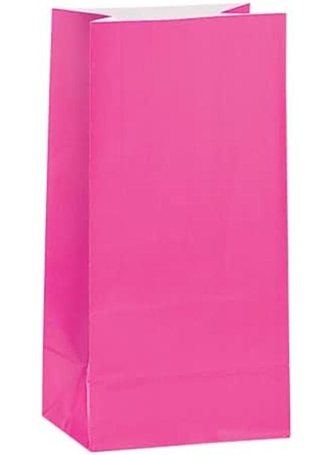 يونيك 59005 أكياس ورقية للحفلات باللون الوردي الفاتح، عبوة من 12 قطعة - Image 3