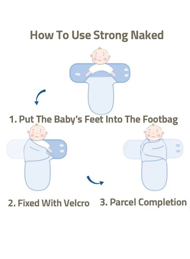 MIXDE 8 PCS Baby Swaddle Blanket Wrap Cap Gloves and Foot Straps Set Newborn Infant Sleep Sack With Caps 100% Breathable Cotton 0-4 Month - Image 5