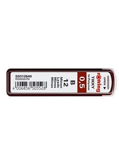 Rotring Tikky Mechanical Pencil Lead 0.5Mm Hb, 12 Lead (R505 508 Hb)  - Image 2