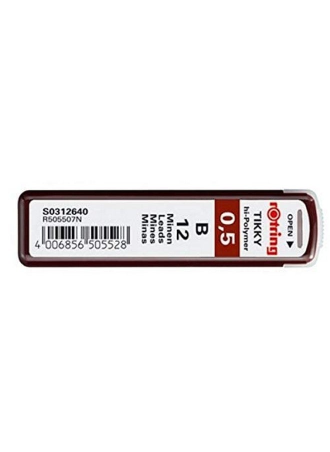 Rotring Tikky Mechanical Pencil Lead 0.5Mm Hb, 12 Lead (R505 508 Hb)  - Image 2