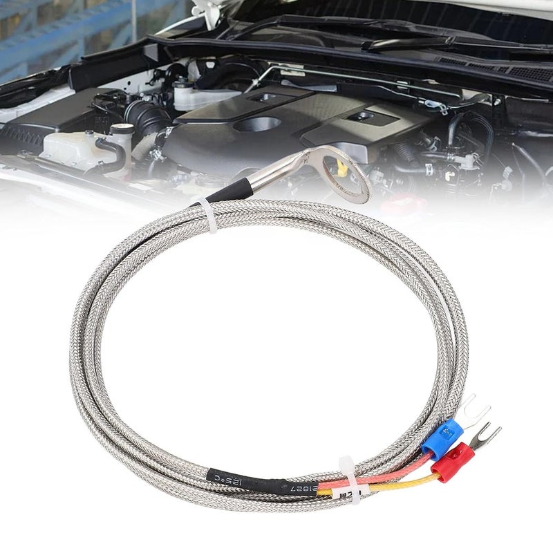 Durability enhanced K Type Thermocouple Sensor Bend Probe Temperature Probe, Stainless Steel Cylinder Head Temp Sensor for Automotive Engine CHT Measurement with 14mm ID Washer, Metal Woven Wire Local supply chain stock Confirmed available stock Changing environment compatible Dispersed regional warehouses Gulf mainstream practical design Climate adapted delivery plan Long lifespan Low maintenance Fast warehouse picking All space matching look Upgraded general material Natural material Easy clean surface Global trendy simple build Timely planned dispatch Riyadh Jeddah Dammam ship Carefully engineered build Set product combo compatible Consistent single item quality Regular scheduled transit Temp & permanent project compatible Minimal design Personal & public compatible Cost effective fine quality - Image 5