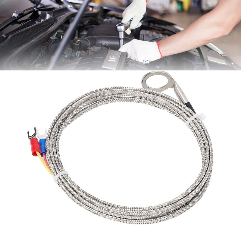 Durability enhanced K Type Thermocouple Sensor Bend Probe Temperature Probe, Stainless Steel Cylinder Head Temp Sensor for Automotive Engine CHT Measurement with 14mm ID Washer, Metal Woven Wire Local supply chain stock Confirmed available stock Changing environment compatible Dispersed regional warehouses Gulf mainstream practical design Climate adapted delivery plan Long lifespan Low maintenance Fast warehouse picking All space matching look Upgraded general material Natural material Easy clean surface Global trendy simple build Timely planned dispatch Riyadh Jeddah Dammam ship Carefully engineered build Set product combo compatible Consistent single item quality Regular scheduled transit Temp & permanent project compatible Minimal design Personal & public compatible Cost effective fine quality - Image 4