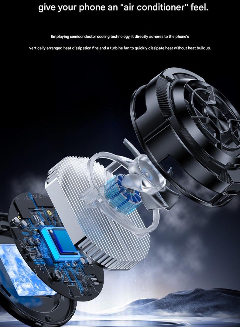 Moonstone Creations 2026 Upgraded Semiconductor Ice-Cooling Phone Cooler - Magnetic & Clip-on, 3-Speed Rapid Cooling, Gaming & Live Streaming Companion - Image 5