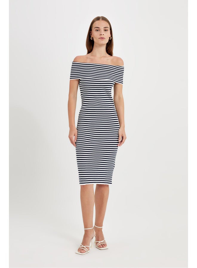 DeFacto Woman Tricot Fitted Dress  - Image 3
