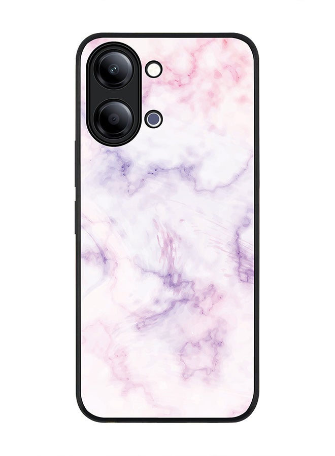 Stylizedd For vivo Y05 4G / Y6t 5G Case,Slim fit Camera Protection, Shockproof Thin Phone cover  - Marble Print Cotton Candy - Image 1