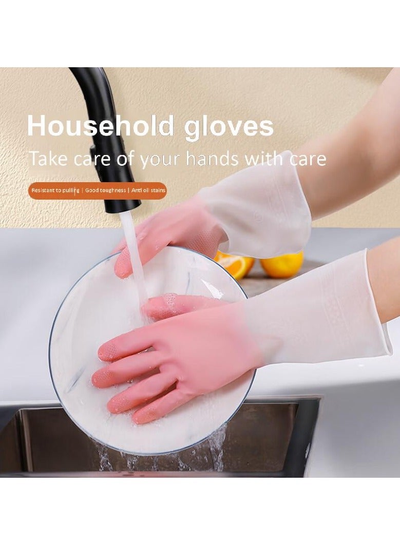 3 pairs Gradient waterproof gloves, laundry and household cleaning gloves, dishwashing gloves, anti slip waterproof durable gloves - Image 4