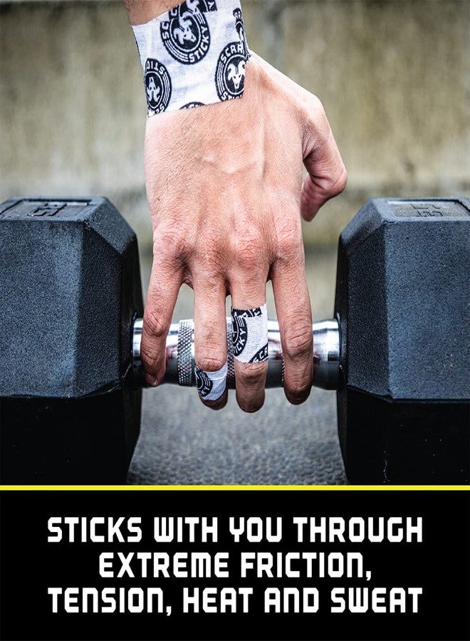Goat Tape Scary Sticky Premium Athletic/Weightlifting Tape, Black & Yellow, Pack of 1 - Image 5
