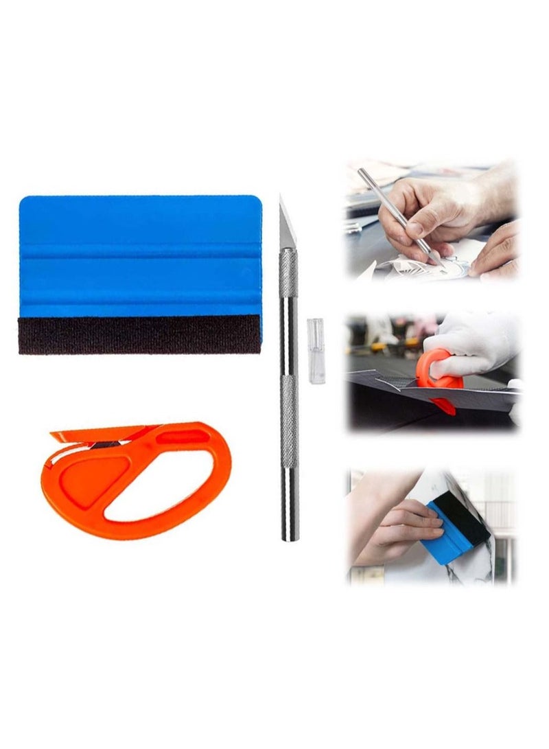 SYOSI Wallpaper Smoothing Tool Kit Wrap Install Window Film Tint Application Craft with Squeegee Trimming for Installation Reduce Bubbles - Image 1