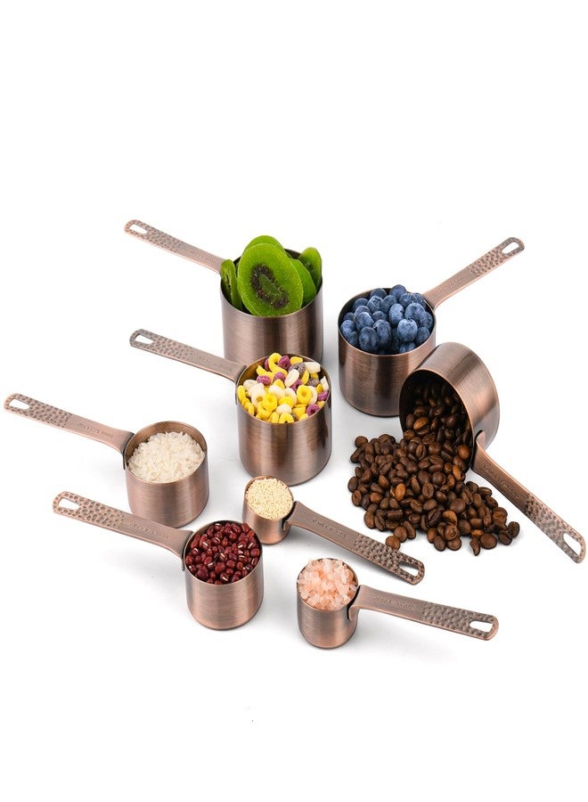 Kalsreui Copper Measuring Cups and Spoons Set, Stainless Steel Measuring Cups and Spoons Set for Baking and Kitchen, Measuring Cups Set with 3/4 Cup Measuring Cup - Image 3