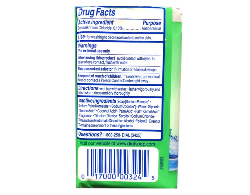 Dial Mountain Fresh Antibacterial Deodorant Bar Soap 3, 4 oz Soap Bars (Packs of 4) - Image 5