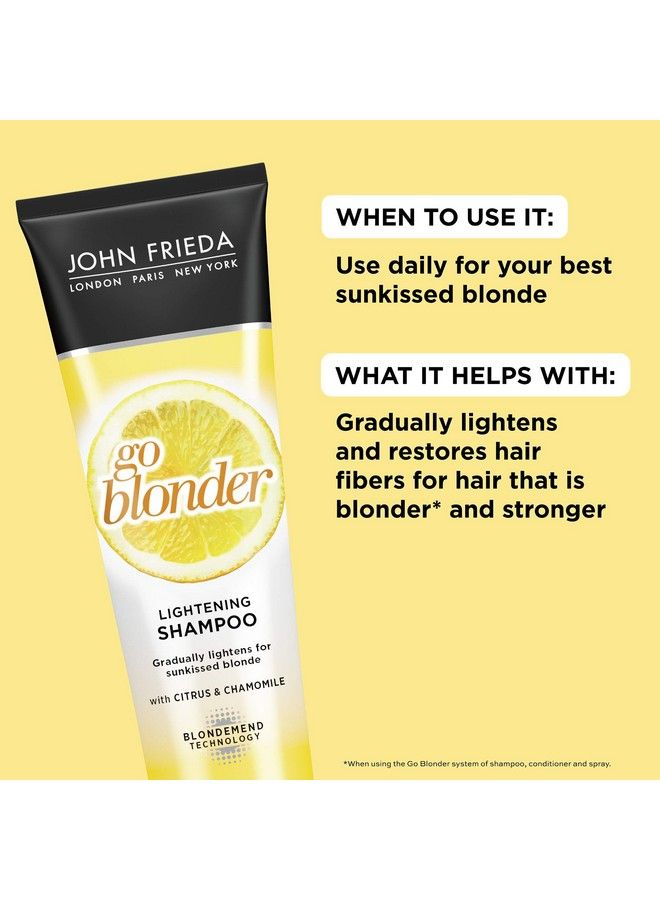 John Frieda Sheer Blonde Go Blonder Shampoo Gradual Lightening Shampoo 8.3 Oz With Citrus And Chamomile Featuring Our Blondmend Technology 8.3Oz Bottle - Image 5