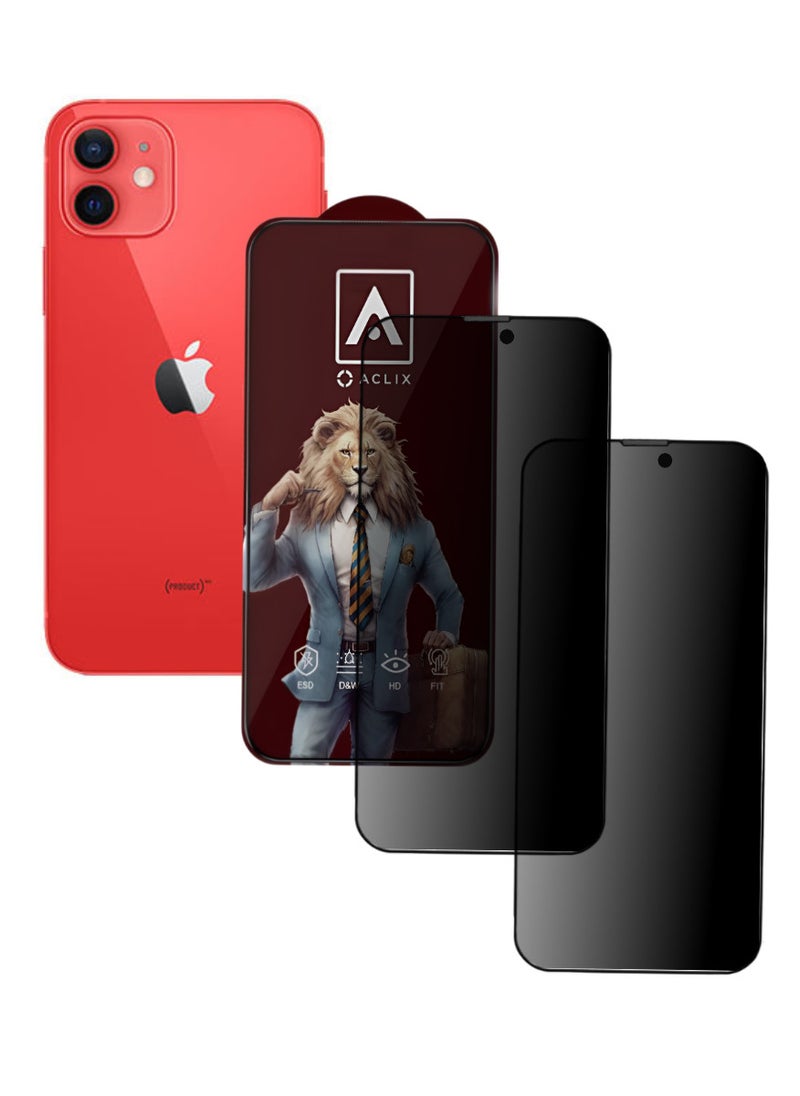 ACLIX 2 Pieces Antistatic ESD Dustproof Premium Quality High Definition Tempered Glass Screen Protector Designed For  iPhone 12 - Image 1