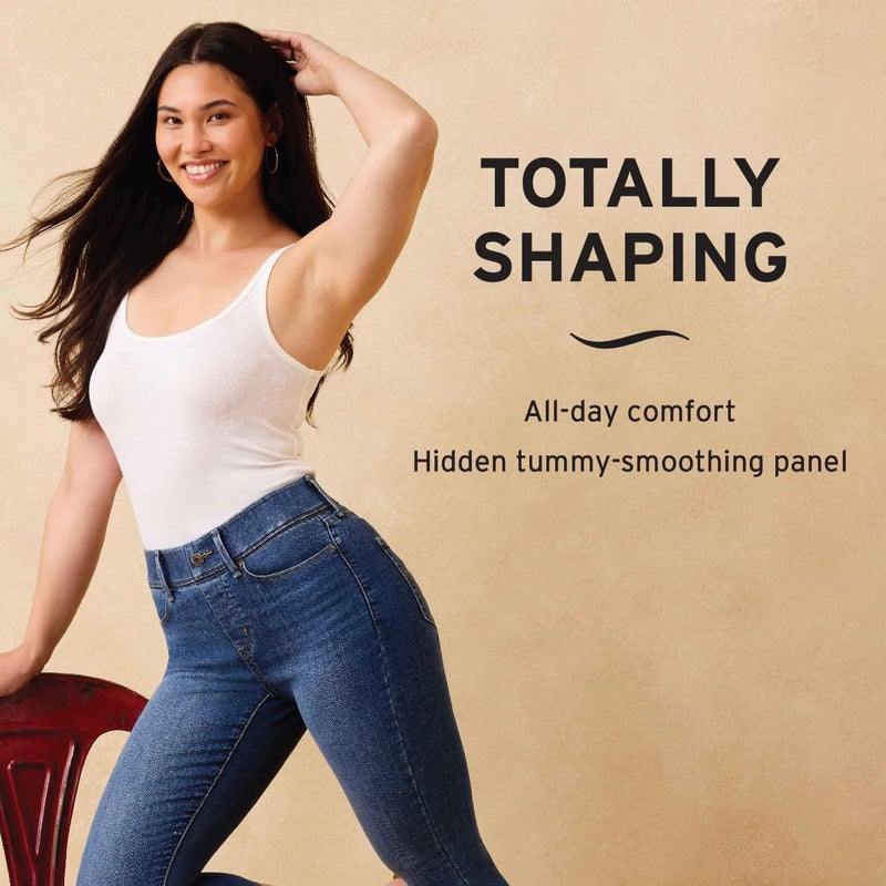 Levi Strauss Signature Gold Levi Strauss Signature Women's Totally Shaping Pull-on Bootcut Jeans - Shadow Nebula, Size 20 Plus Long - Image 4