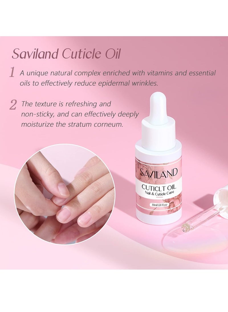 Saviland SAVILAND Cuticle Remover and Cuticle Oil Kit – Nail Care Kit with Cuticle Remover Liquid & 1.01 oz Cuticle Oil Cuticle Trimmer for Cuticle Softener & Moisturize Manicure Kit for Home Use  - Image 4
