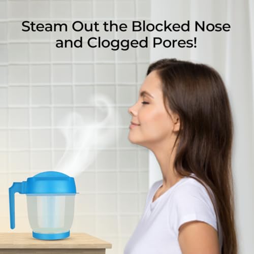 PharmEasy Steamer Vaporizer for Cold and Cough | Steam Inhaler Vaporiser | Helps in Breathing Disorders like Asthma and Bronchitis | Sauna Experience for Blackheads Removal, Skin Care|1 Year Warranty - Image 2