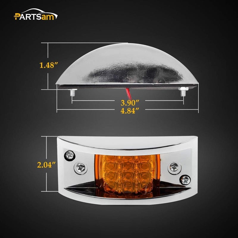 Partsam 4x Sealed Chrome Armored LED Trailer Lights - Image 5