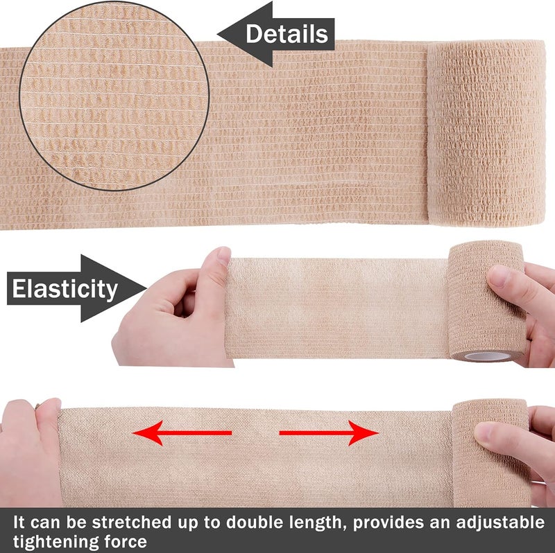 BQTQ 30 Rolls Self Adherent Wrap 3 Inch Self Adhesive Bandages Wrap Tape Stretch Bandage Self Stick Bandage Wraps for Wrist Ankle Swelling Sprains15 Colors - Image 4