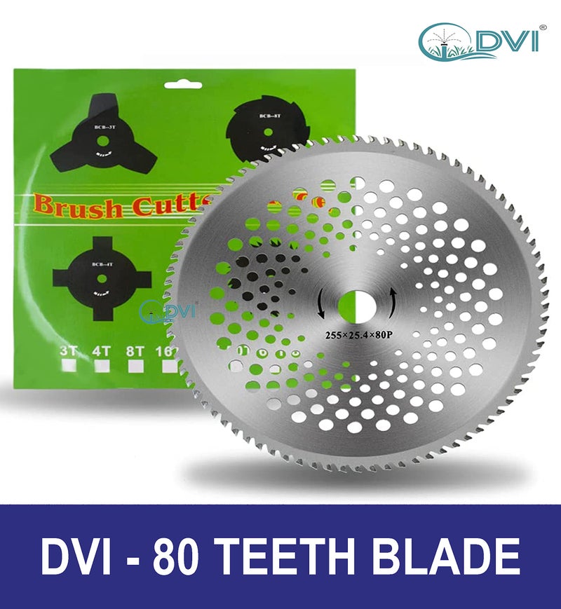 DVI Heavy Duty 80T Blade(10" INCH) for Brush Cutter|Grass Trimmer|Crop Reaper Suitable for 2/4 Stroke Used for Cutting Bushes,Grass and Weeds (Made in India) - Image 3