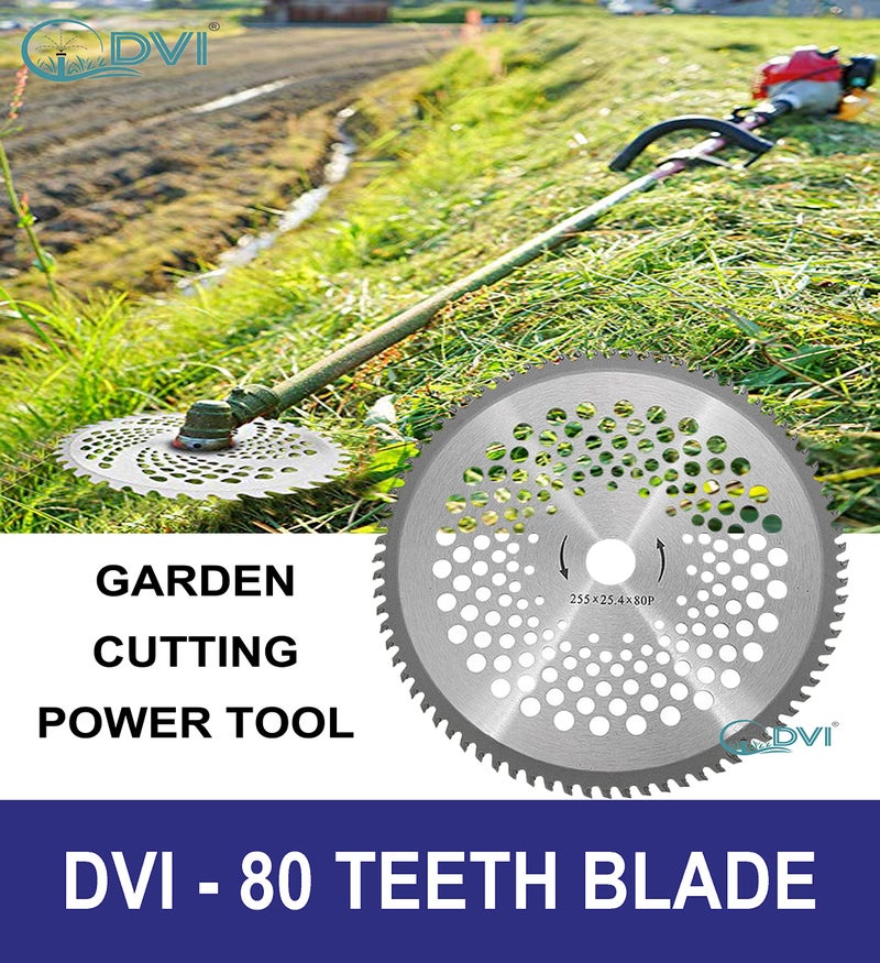DVI Heavy Duty 80T Blade(10" INCH) for Brush Cutter|Grass Trimmer|Crop Reaper Suitable for 2/4 Stroke Used for Cutting Bushes,Grass and Weeds (Made in India) - Image 4