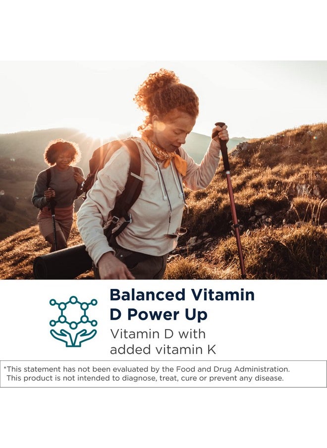 designs for health - Vitamin D Synergy 2000 Iu Vitamin D With K Supplement Supports Healthy Moods Bone Health + Immune Health For Adults Vit D3 + Vitamin K Gluten Free + Nongmo (120 Capsules) - Image 1