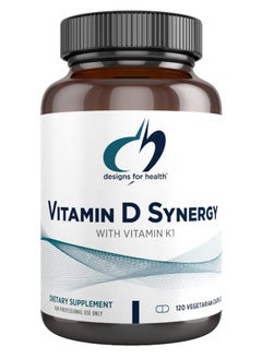 Vitamin D Synergy 2000 Iu Vitamin D With K Supplement Supports Healthy Moods Bone Health + Immune Health For Adults Vit D3 + Vitamin K Gluten Free + Nongmo (120 Capsules)