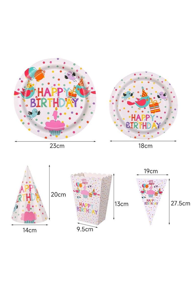 أدوات مائدة ملونة لحفلات أعياد الميلاد، مجموعة أدوات حفلات أعياد الميلاد للأطفال للاستخدام مرة واحدة، زينة كرتونية لحفلات ذات طابع خاص - Image 2