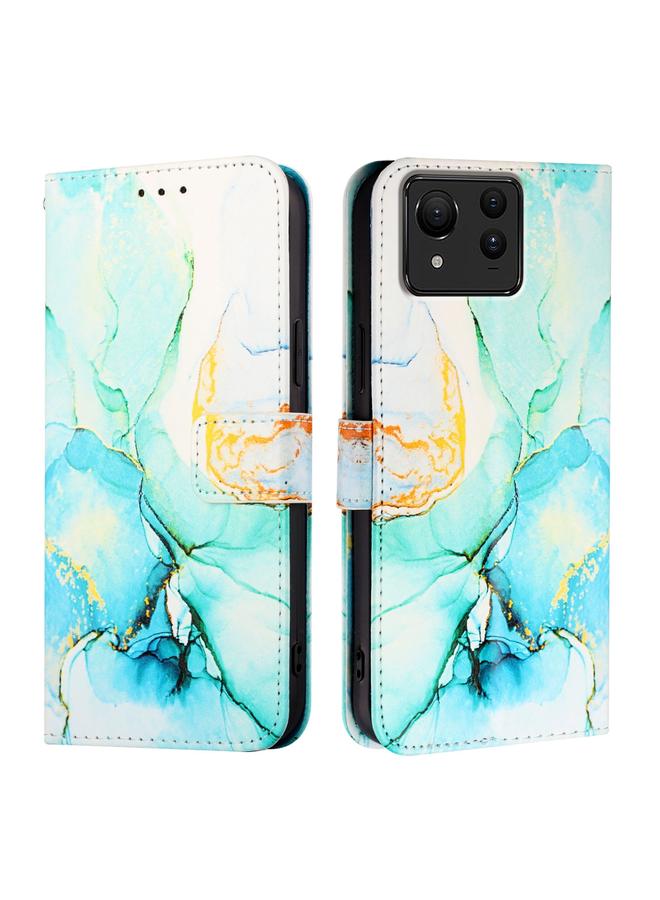 اس-توب جراب هاتف Asus Zenfone 11 Ultra PT003 من الجلد القابل للطي بنمط رخامي - Image 2