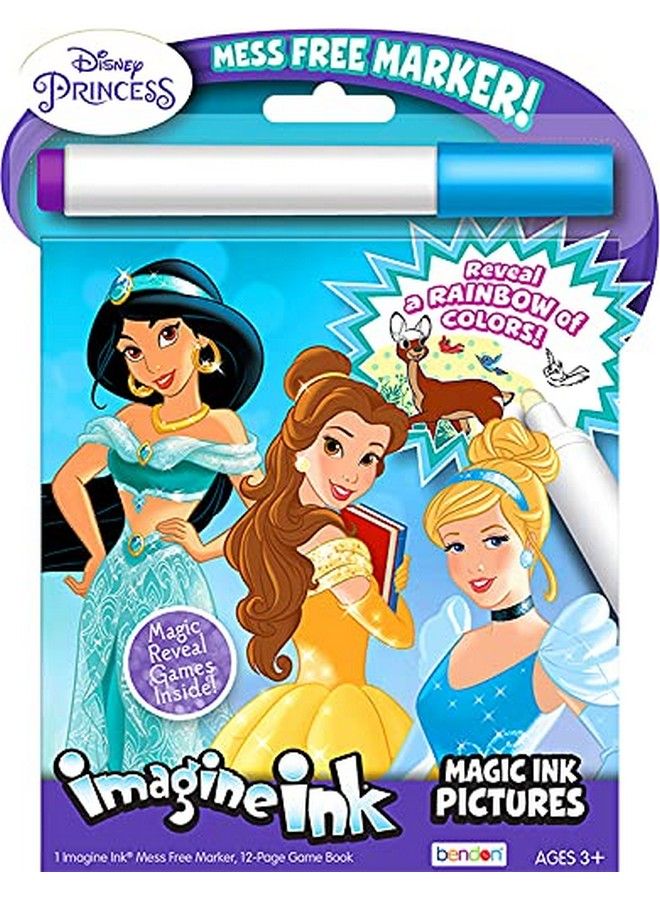 Bendon Disney Princess Magic Ink Coloring Book Set Bundle Of 3 Imagine Ink Books For Girls Kids Featuring Disney Princess Moana And Frozen - Image 4