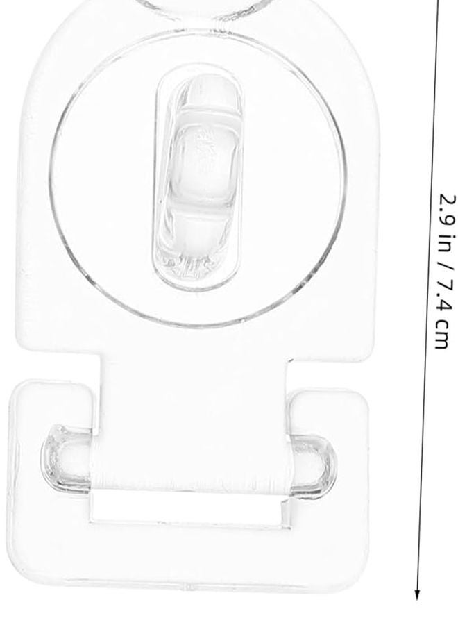 10 Sets Clear Acrylic Hinge Locks Flat Hasps For Jewelry Box Storage Organizer - Image 3