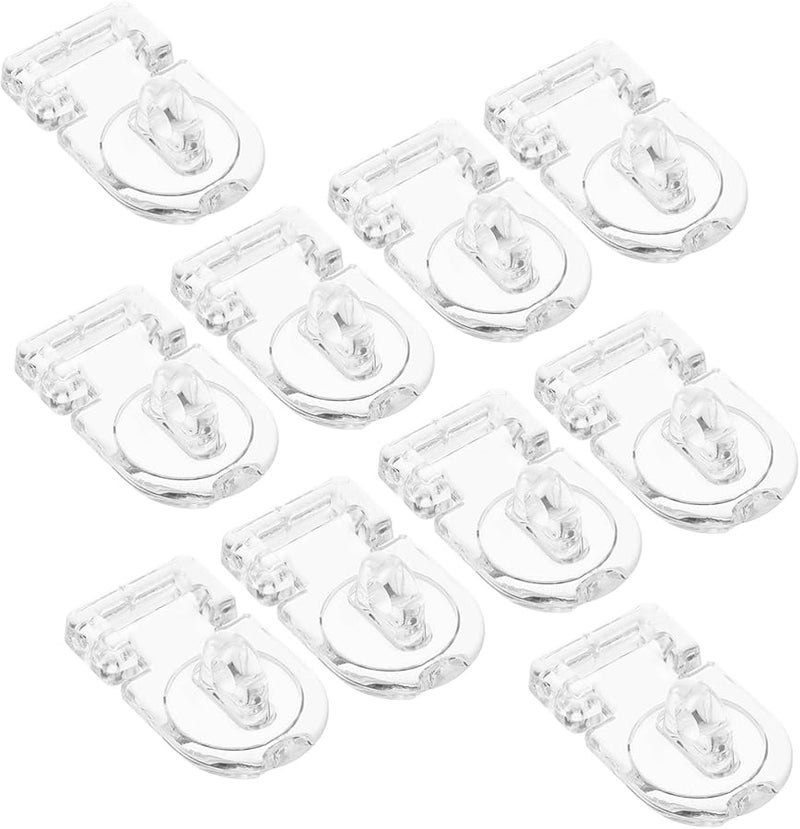 10 Sets Clear Acrylic Hinge Locks Flat Hasps For Jewelry Box Storage Organizer - Image 1