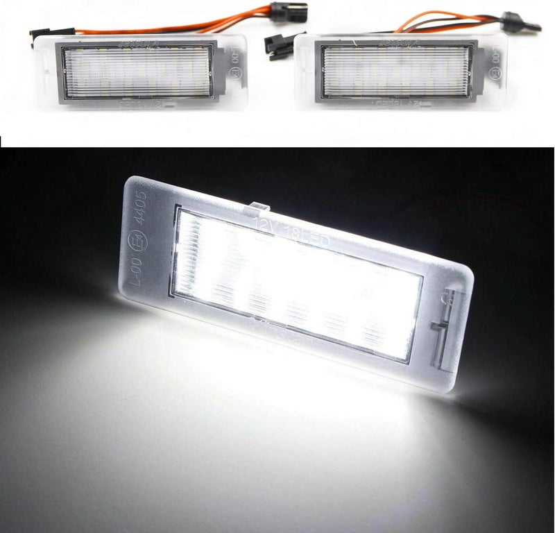 مجموعة إضاءة لوحة الترخيص LED لسيارات شيفروليه كورفيت C7 2014-2019، إمبالا SS، ترافيرس، وكاديلاك CTS XTS SRX 2011-2019، بديل أصلي 6000K زينون أبيض 18-SMD خالي من الأخطاء لمصباح لوحة الترخيص - Image 2