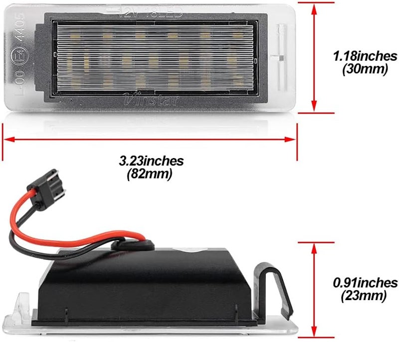 مجموعة إضاءة لوحة الترخيص LED لسيارات شيفروليه كورفيت C7 2014-2019، إمبالا SS، ترافيرس، وكاديلاك CTS XTS SRX 2011-2019، بديل أصلي 6000K زينون أبيض 18-SMD خالي من الأخطاء لمصباح لوحة الترخيص - Image 5