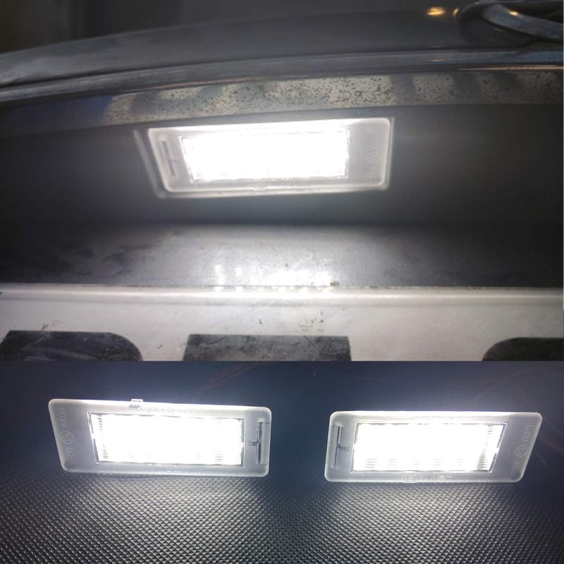 مجموعة إضاءة لوحة الترخيص LED لسيارات شيفروليه كورفيت C7 2014-2019، إمبالا SS، ترافيرس، وكاديلاك CTS XTS SRX 2011-2019، بديل أصلي 6000K زينون أبيض 18-SMD خالي من الأخطاء لمصباح لوحة الترخيص - Image 4