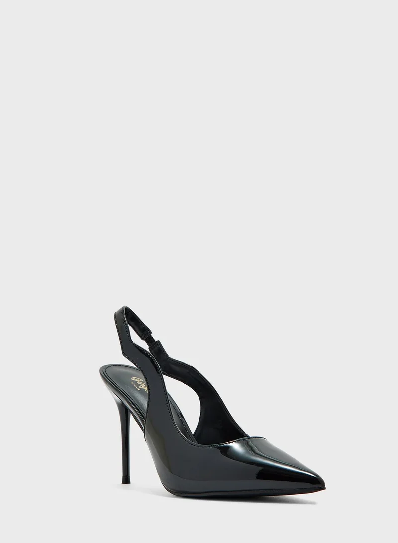 جينجر Patent Back Strap Pump