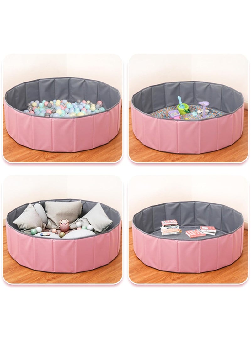MODA بركة كرات قابلة للطي للأطفال/الرضع - 80x80 سم مع 200 كرة بلاستيكية ناعمة خالية من BPA للفتيات الصغيرات - Image 4