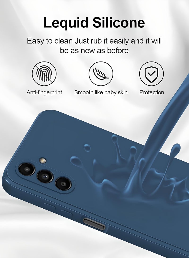 SARAOONT Samsung Galaxy A25 5G 3-Pack Matte Silicone Case Cover - Slim, Colorful, Good Grip (Black, Blue, Green) - Image 5