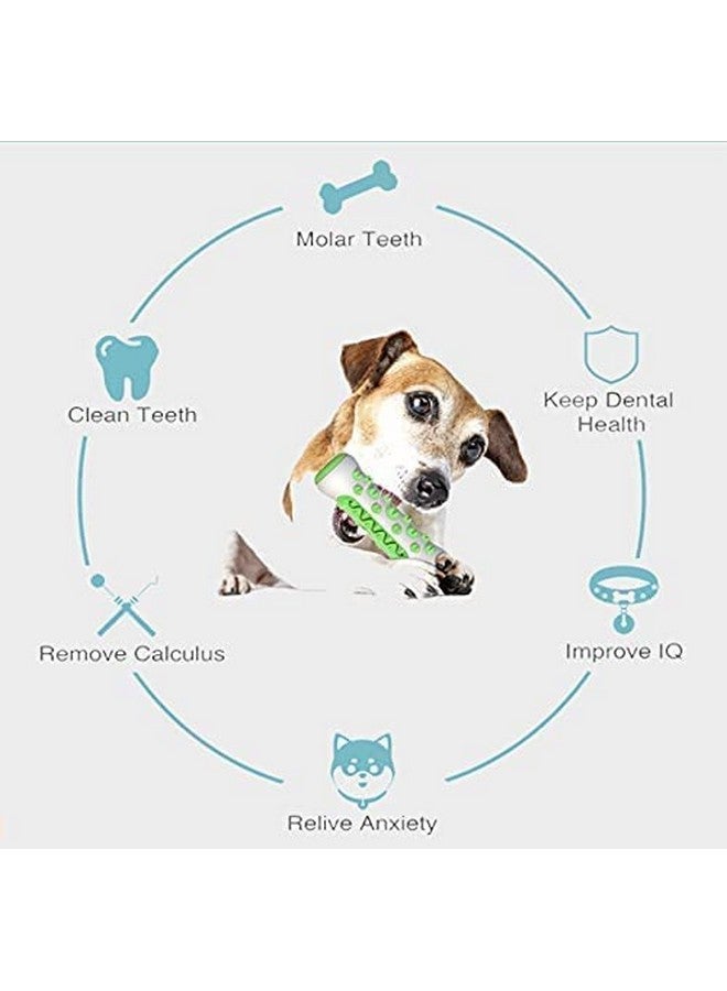 Pet Dog Chew Toys Aggressive Chewers Teeth Cleaning Oral Toothbrush Rubber Bone - Color May Vary - Image 4