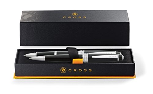 Cross Bailey Black Lacquer Ballpoint Pen & Selectip Rollerball Pen - Image 5