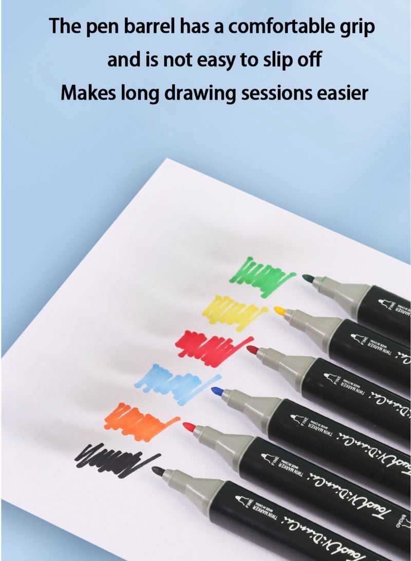 Touch 24-Piece Watercolor Marker Set, Double-ended Watercolor Pens, Multiple Colors, Daily Marking Work for Kids Drawing Multi-Color Markers - Image 3