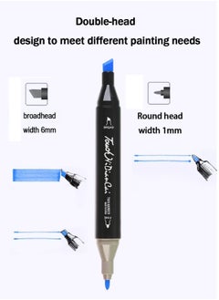 Touch 24-Piece Watercolor Marker Set, Double-ended Watercolor Pens, Multiple Colors, Daily Marking Work for Kids Drawing Multi-Color Markers  - Image 2