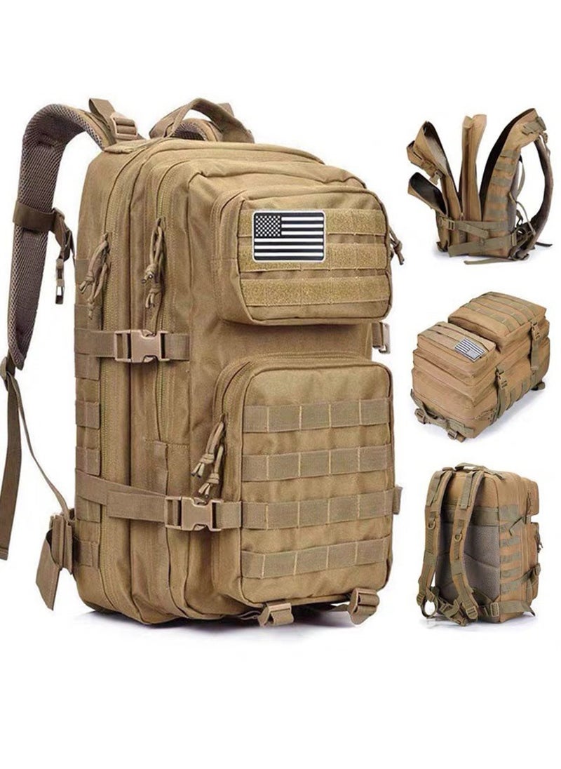 Generic - 45L Military Tactical Backpack 3 Day Assault Survival Molle Pack Bug Out Bag Fishing Outdoor Mountaineering Hiking Camping Multi-Function Backpack Rucksack - Image 1