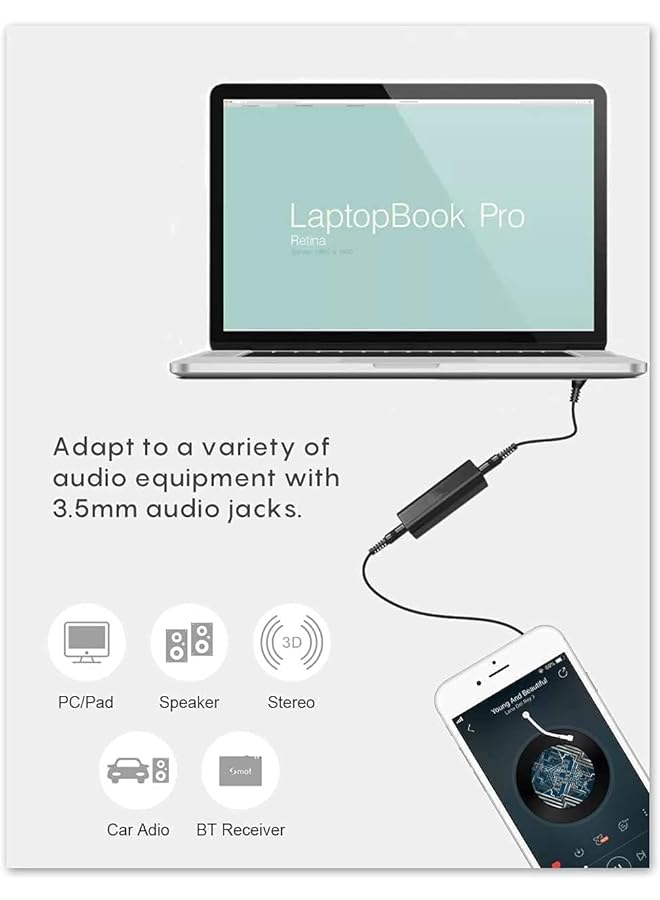 هولامي عازل ضوضاء حلقة أرضية - فلتر ضوضاء لنظام الصوت في السيارة/المنزل (يزيل الضوضاء الصاخبة تمامًا) مع كابل صوت 3.5 مم (أسود) - Image 3